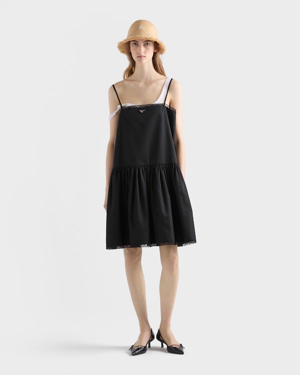 Re-Nylon mini-dress - Black Re-Nylon mini-dress - Black