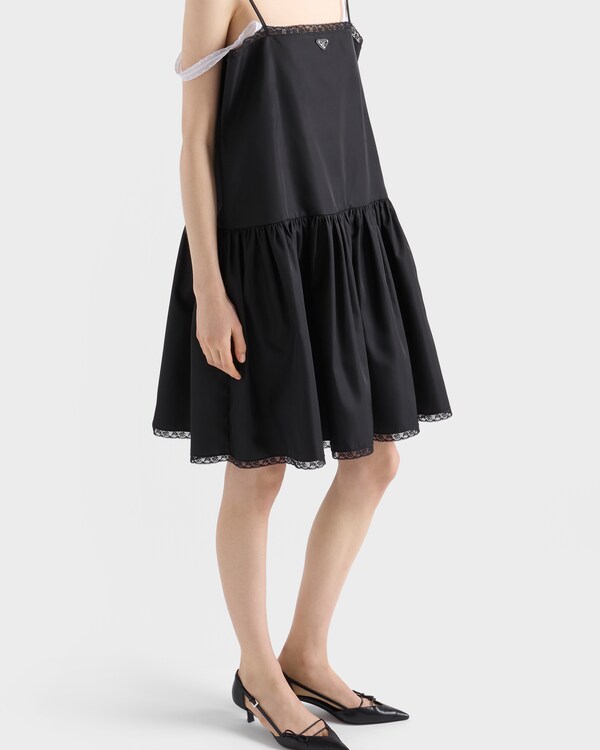Re-Nylon mini-dress - Black Re-Nylon mini-dress - Black