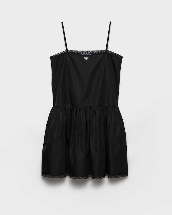 Re-Nylon mini-dress - Black Re-Nylon mini-dress - Black