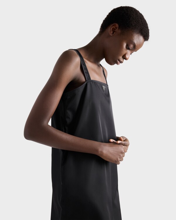 Re-Nylon mini-dress - Black Re-Nylon mini-dress - Black