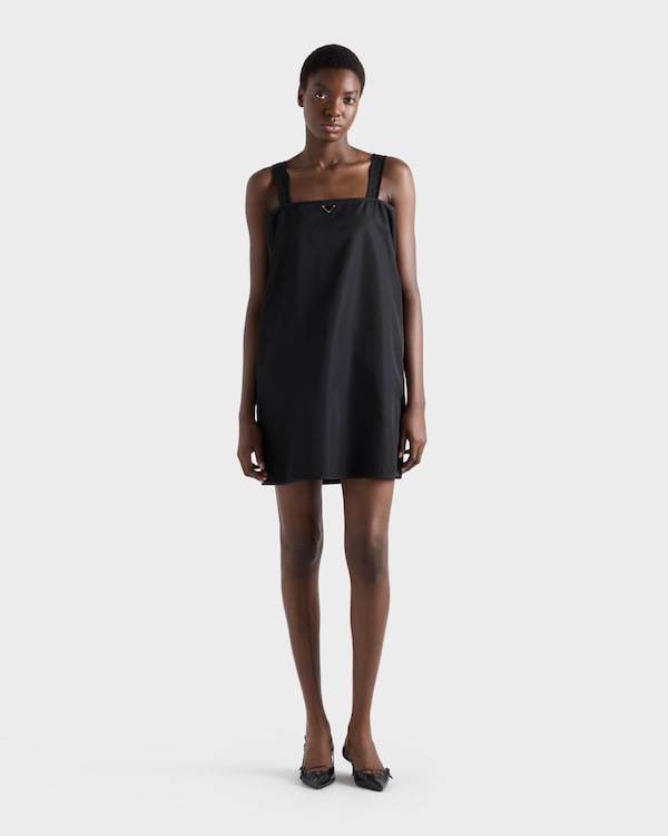 Re-Nylon mini-dress - Black Re-Nylon mini-dress - Black