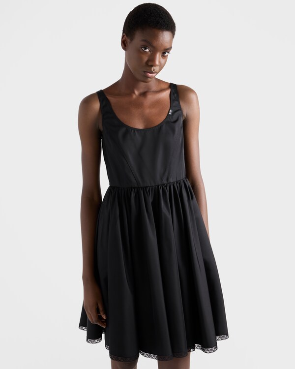 Re-Nylon mini-dress - Black Re-Nylon mini-dress - Black