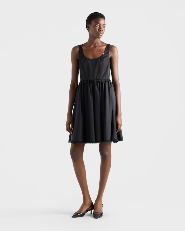 Re-Nylon mini-dress - Black Re-Nylon mini-dress - Black