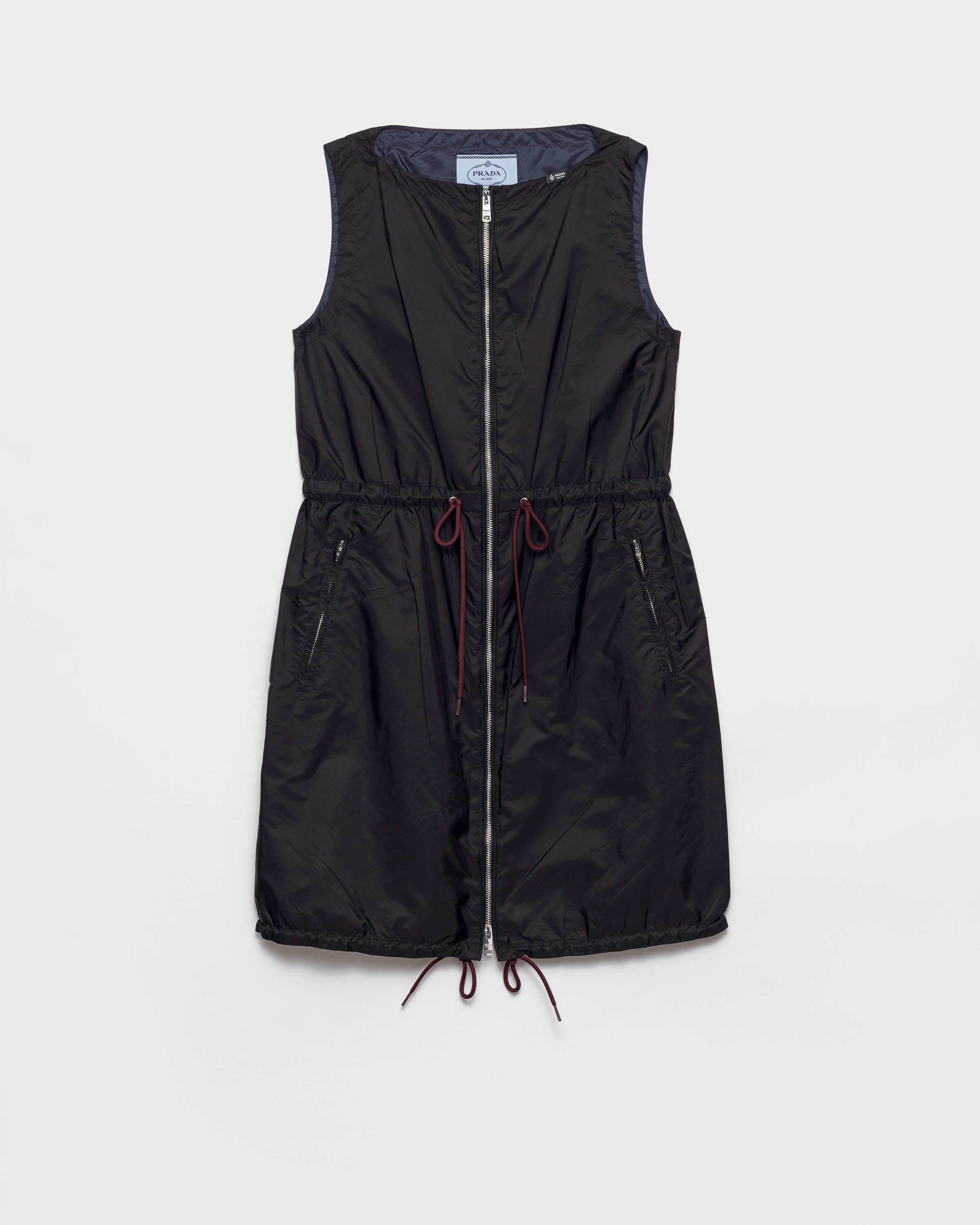 prada mini black dress Lightweight Re-nylon Mini-dress, Woman, Black, Size 36 4P Alexander McQueen Women's Contrast Colour:NEON CORAL Elevate your wardrobe with