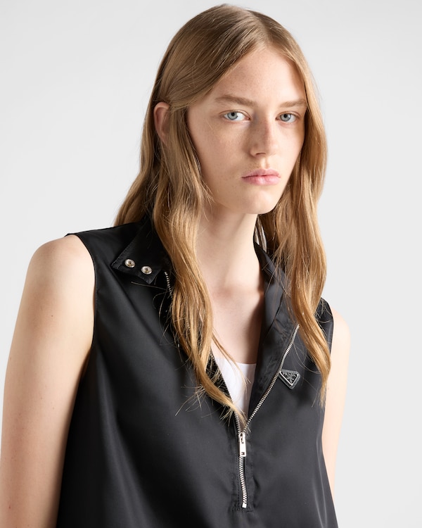 Sleeveless Re-Nylon dress - Black Sleeveless Re-Nylon dress - Black