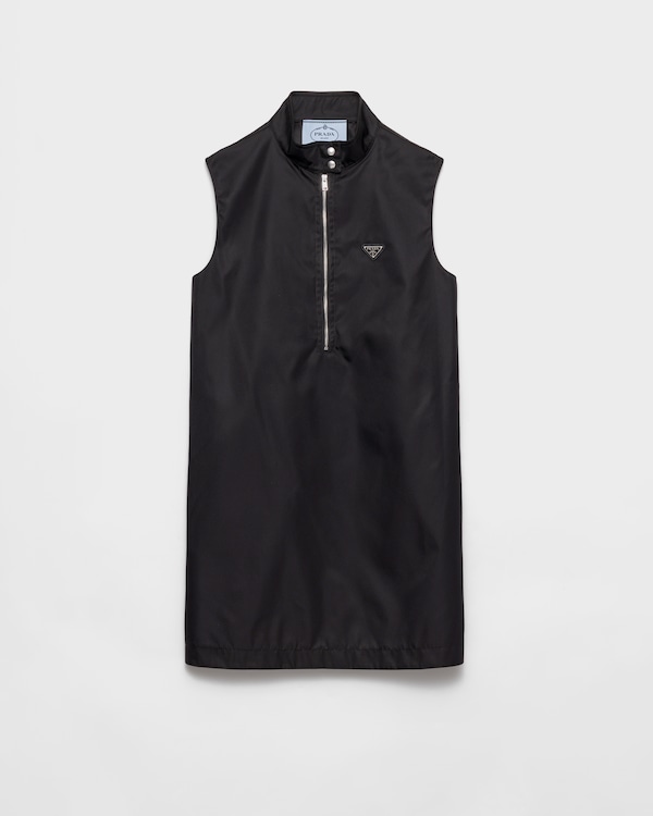 Sleeveless Re-Nylon dress - Black Sleeveless Re-Nylon dress - Black