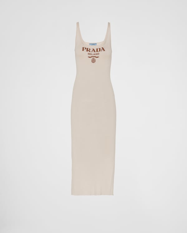 Ivory Sablé dress | PRADA