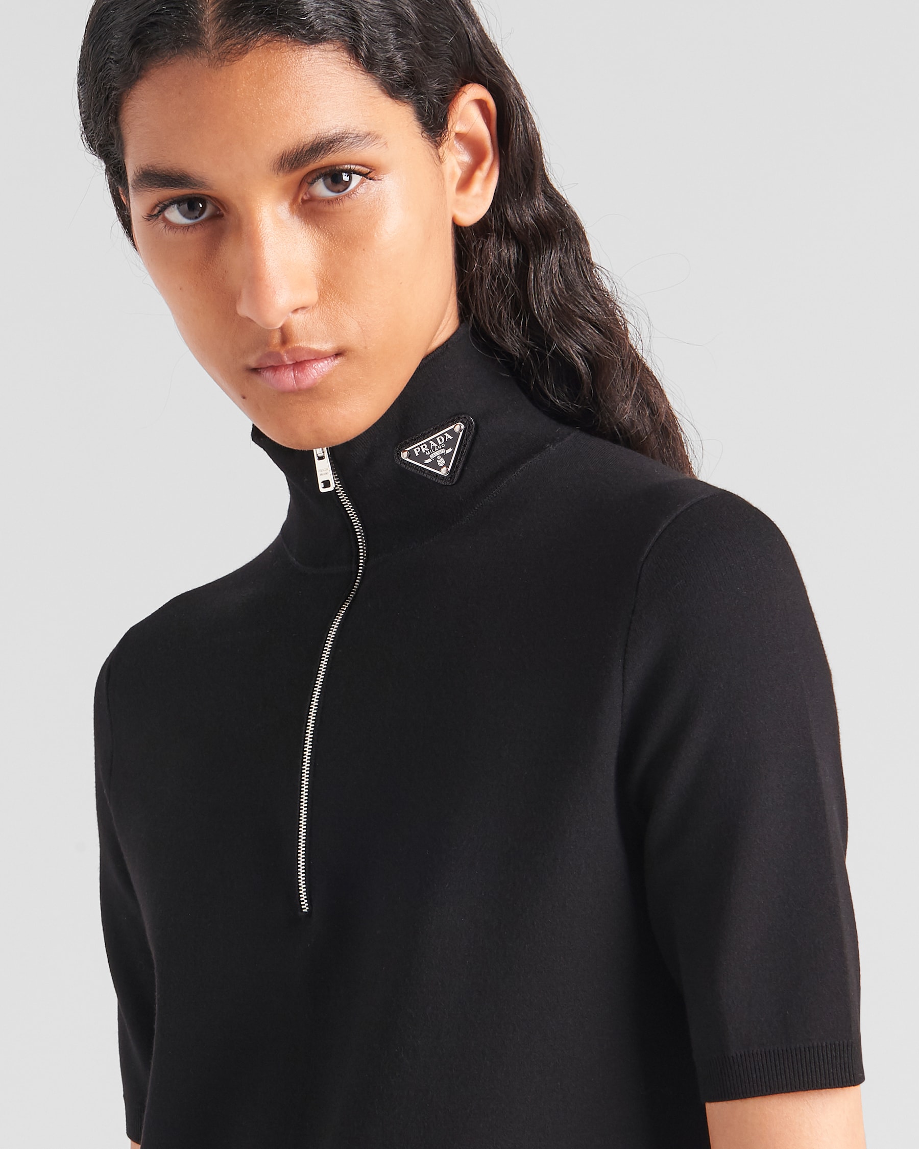 Black Wool And Viscose Dress | PRADA