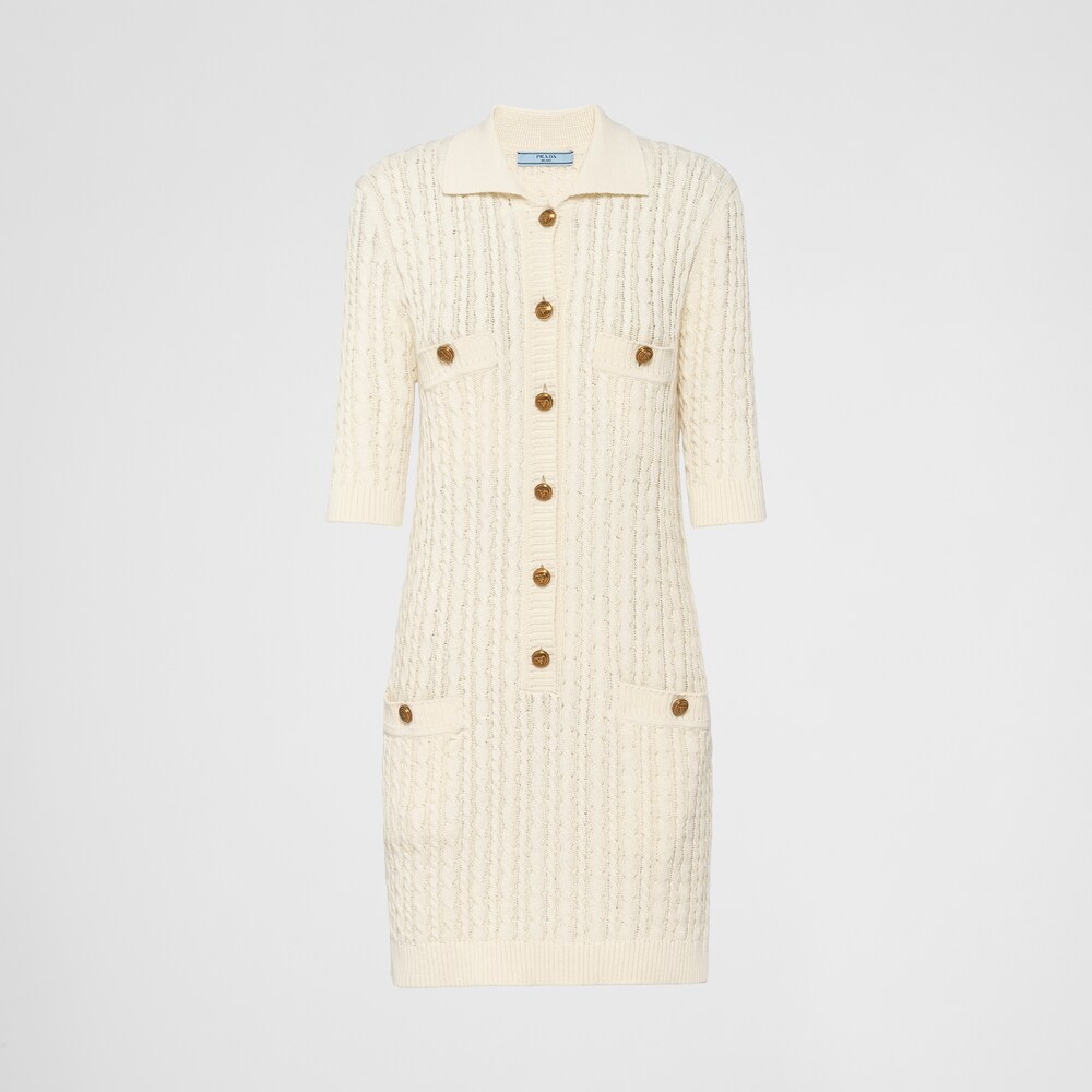 Prada Mini abito in cotone a trecce 1