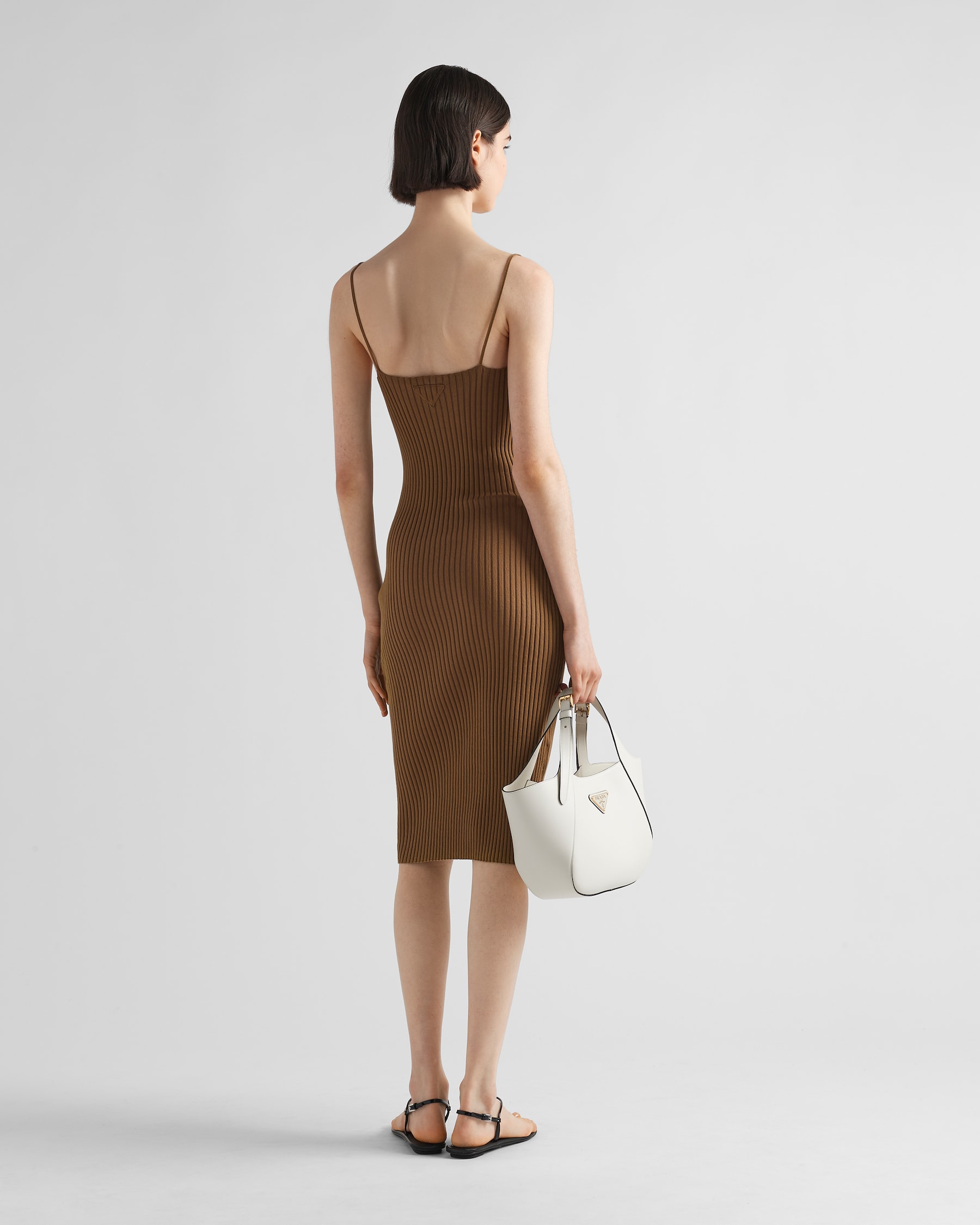 Prada Knit Dress Prada Knit Dress With Triangle Logo Belt