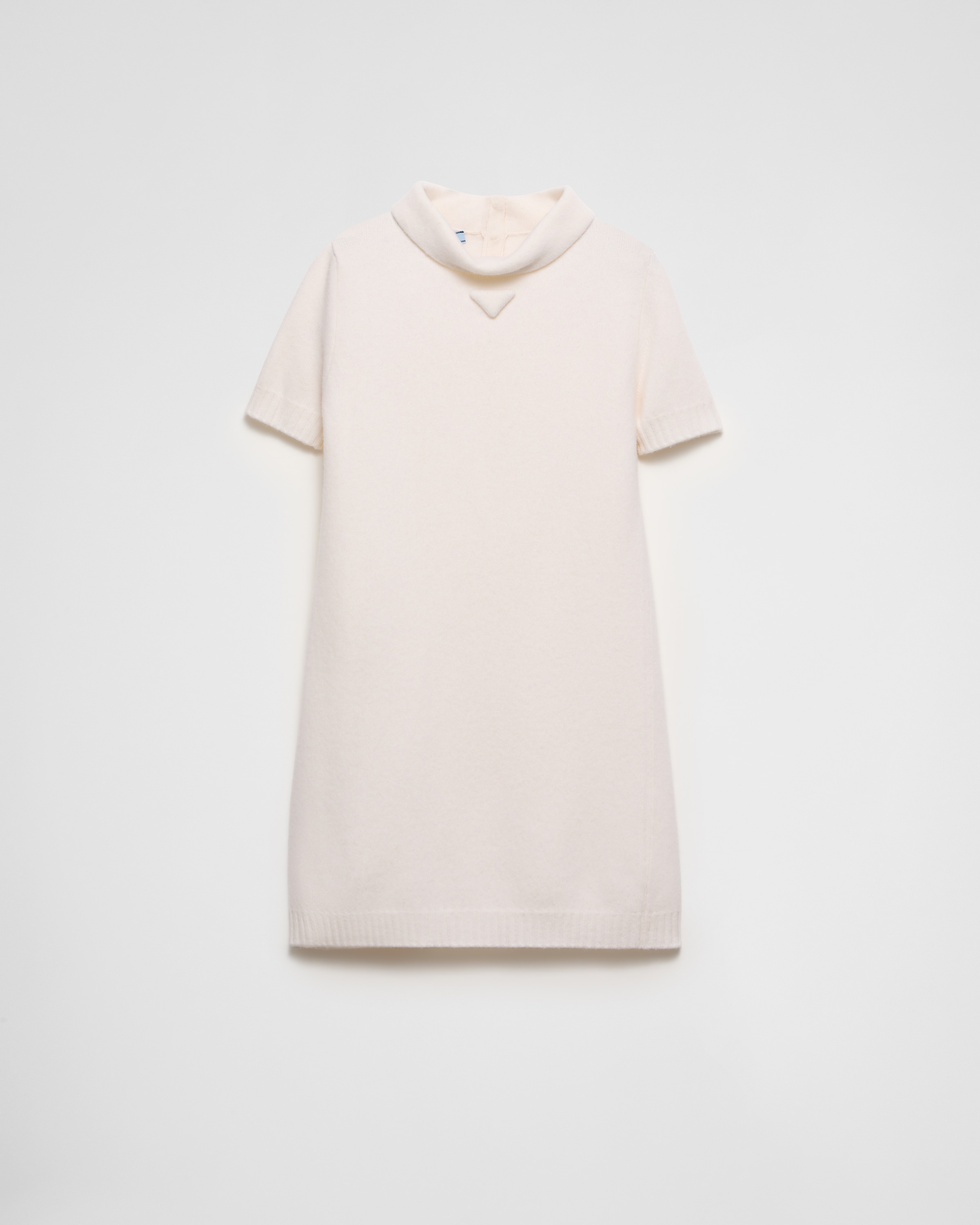 Prada Wool Mini Dress In White
