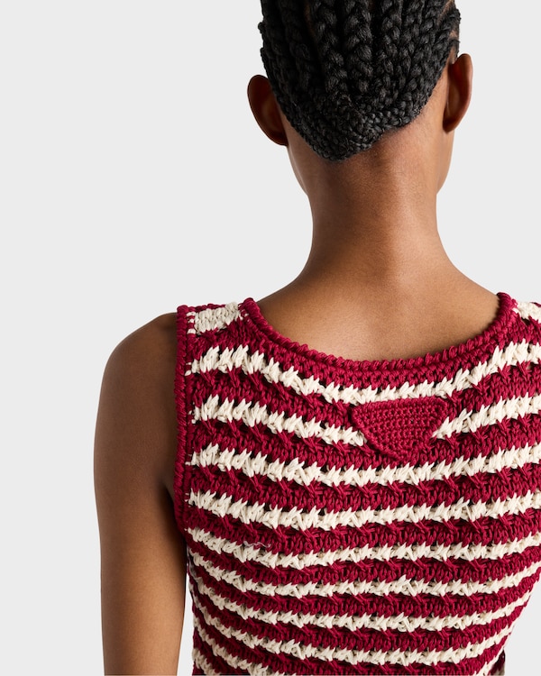 Gehäkeltes Minikleid aus Baumwolle Gehäkeltes Minikleid aus Baumwolle