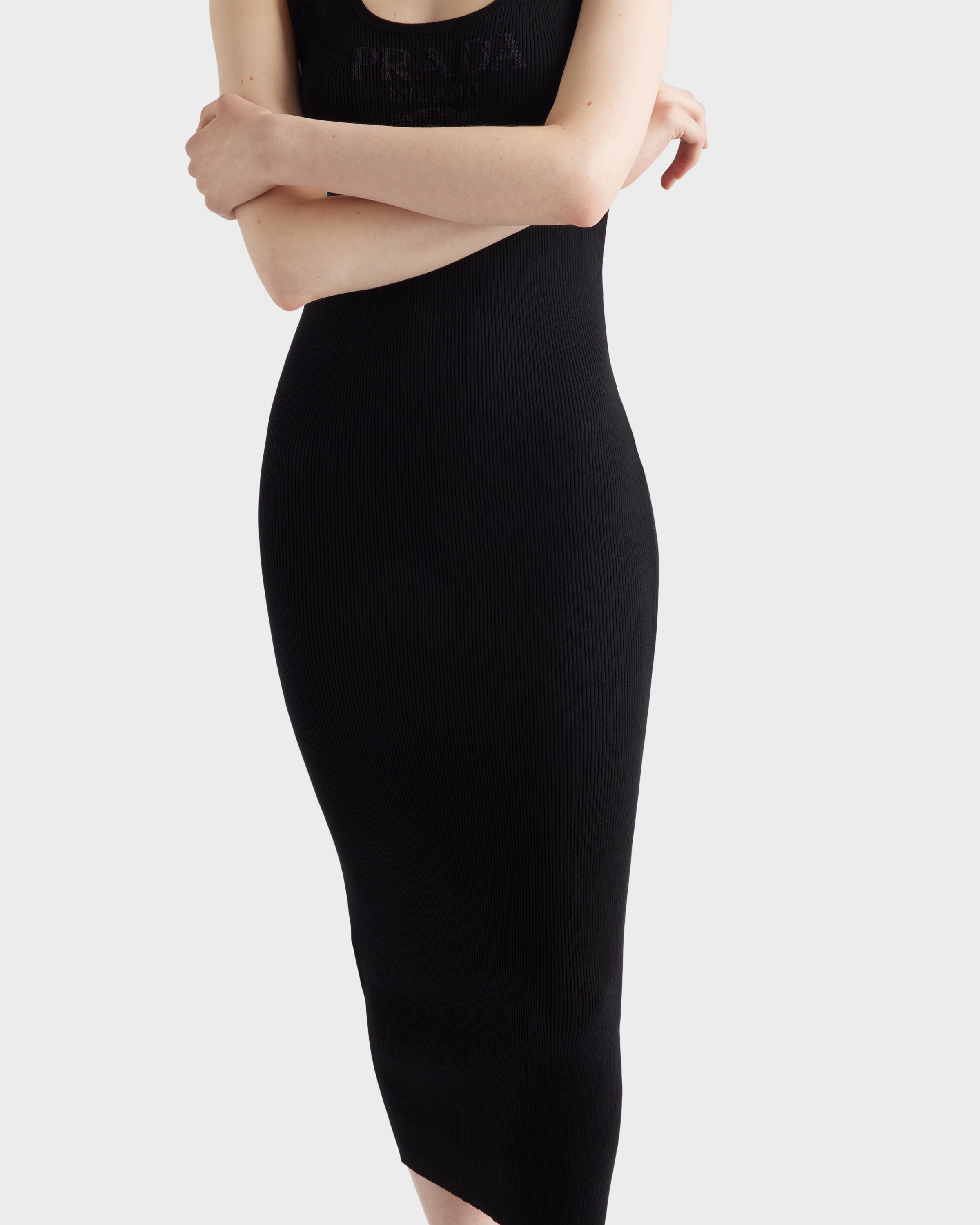 Prada Ribbed Midi Dress