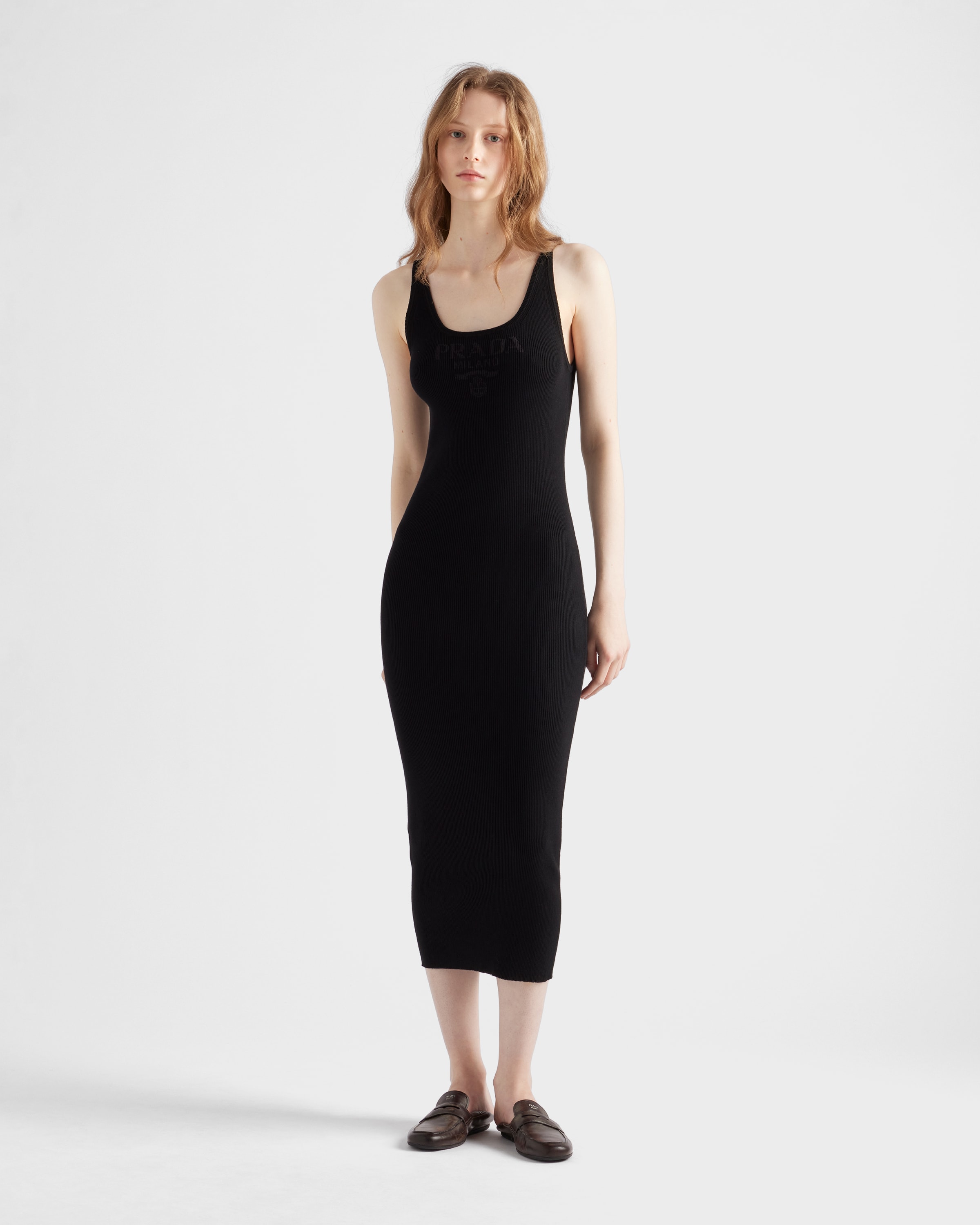 Prada Ribbed Midi Dress