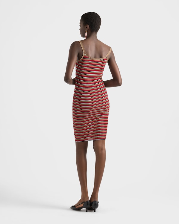 Striped cotton dress - Blue/Red Striped cotton dress - Blue/Red