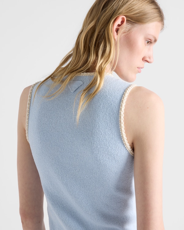 Cotton bouclé dress - Sky Blue Cotton bouclé dress - Sky Blue