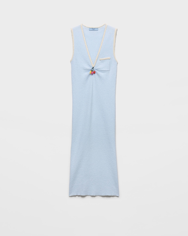 Cotton bouclé dress - Sky Blue Cotton bouclé dress - Sky Blue