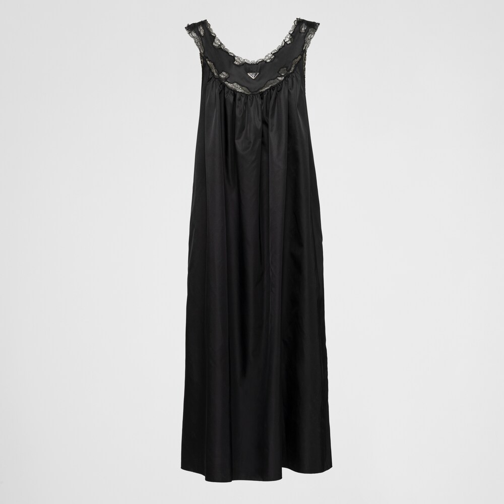 Prada Re-Nylon and lace midi-dress 1