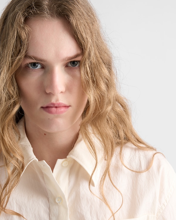 Abito manica corta in Pongè tec - Avorio Abito manica corta in Pongè tec - Avorio