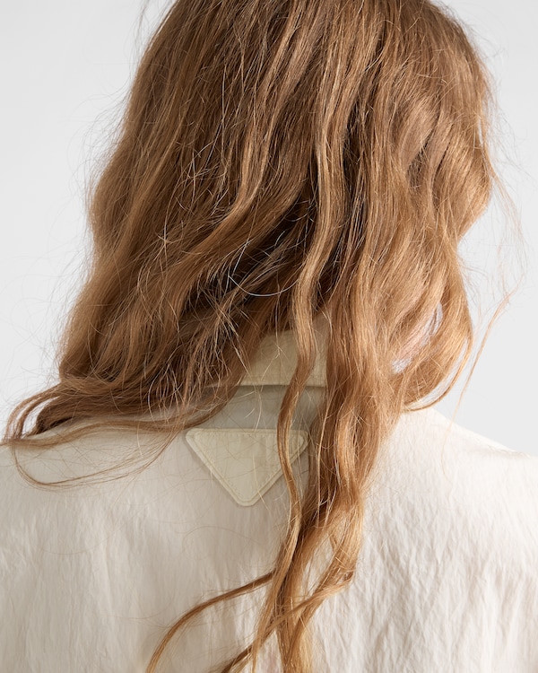 Abito manica corta in Pongè tec - Avorio Abito manica corta in Pongè tec - Avorio