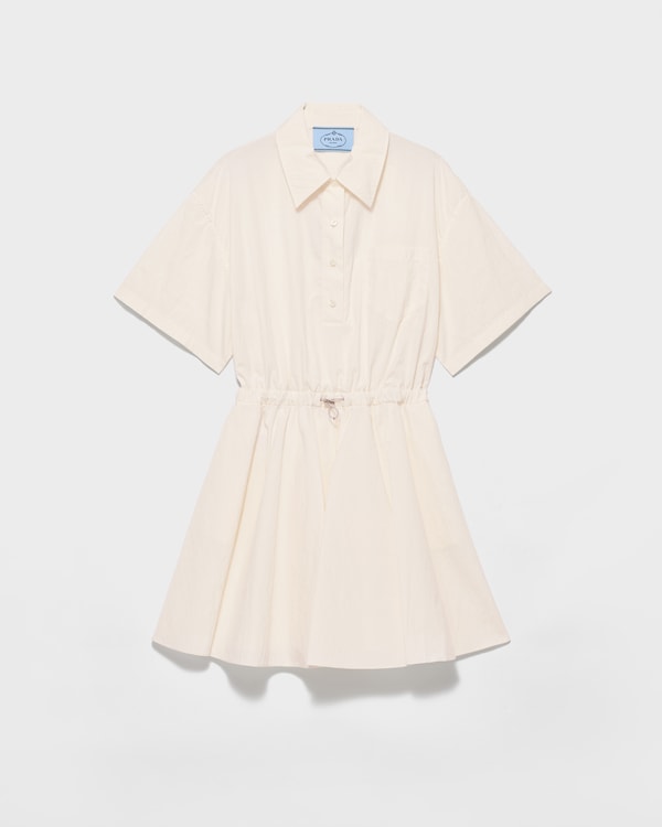 Abito manica corta in Pongè tec - Avorio Abito manica corta in Pongè tec - Avorio