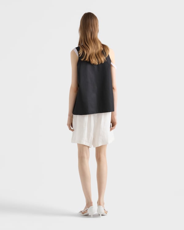 Re-Nylon top - Black Re-Nylon top - Black