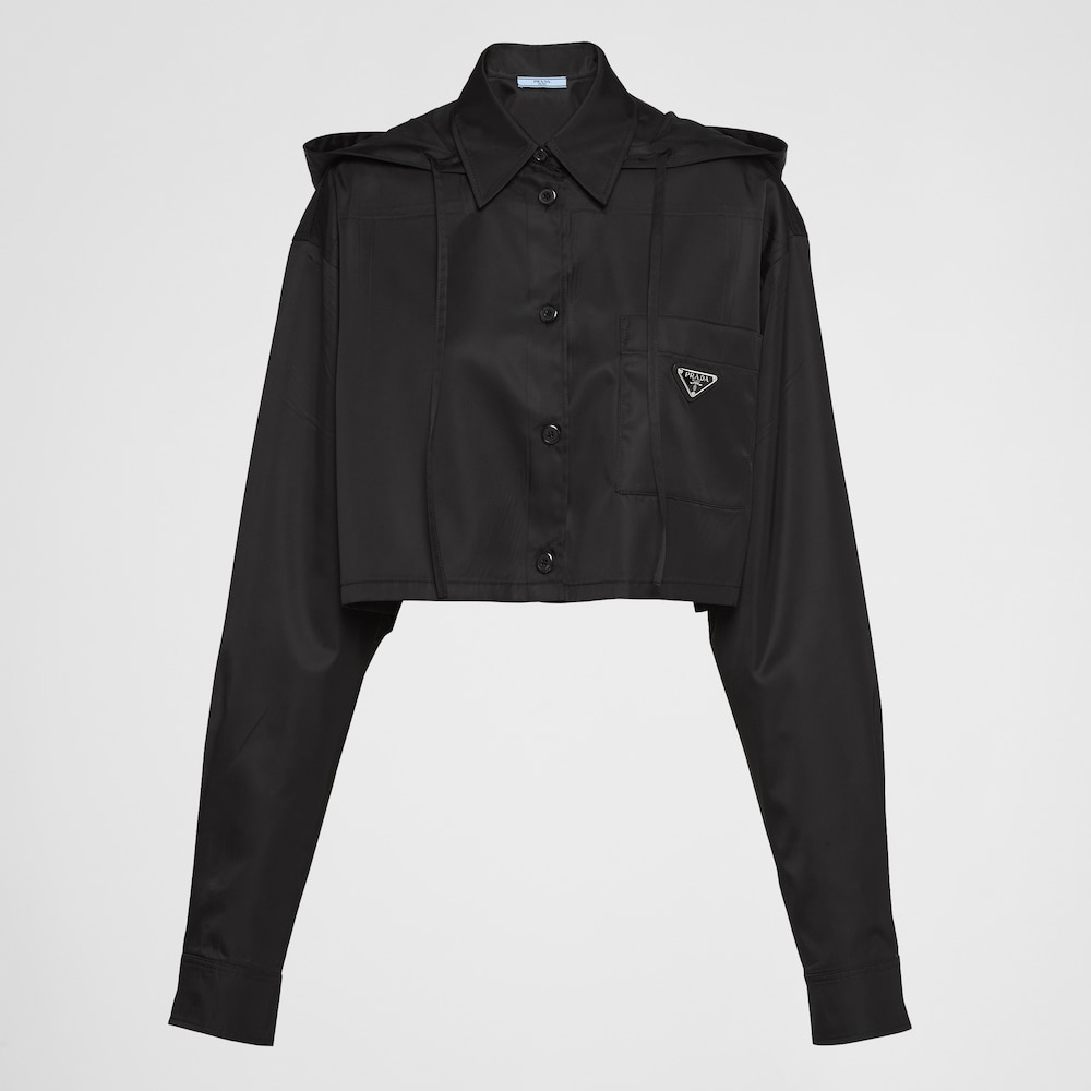 ブラック Re-Nylon ギャバジン シャツ | Prada