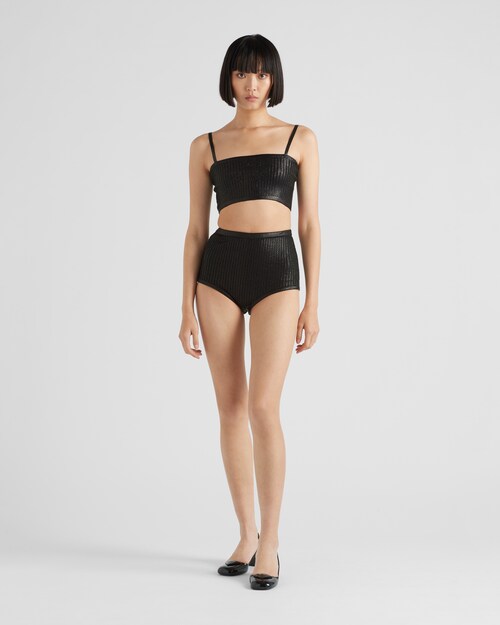 Prada Crop\u002DTop aus Lurex 2