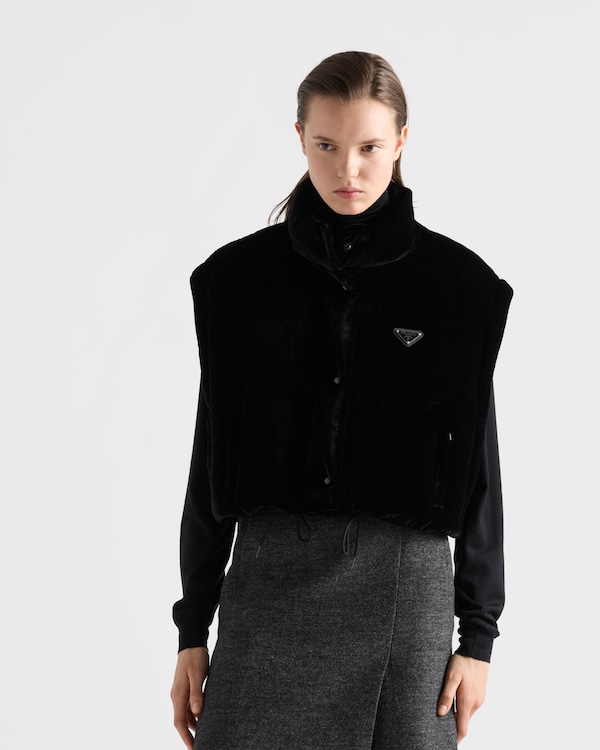 Velvet down jacket - Black Velvet down jacket - Black