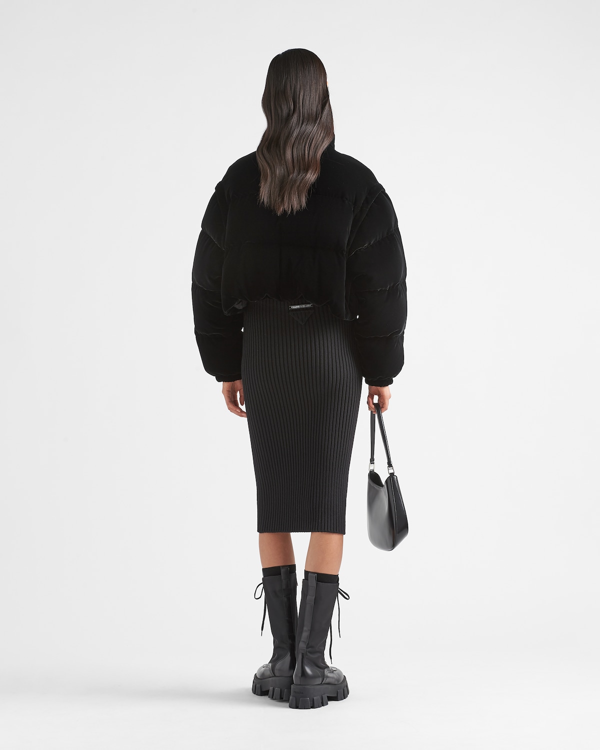 PRADA 25S LONG DOWN COAT WITH HOOD 225