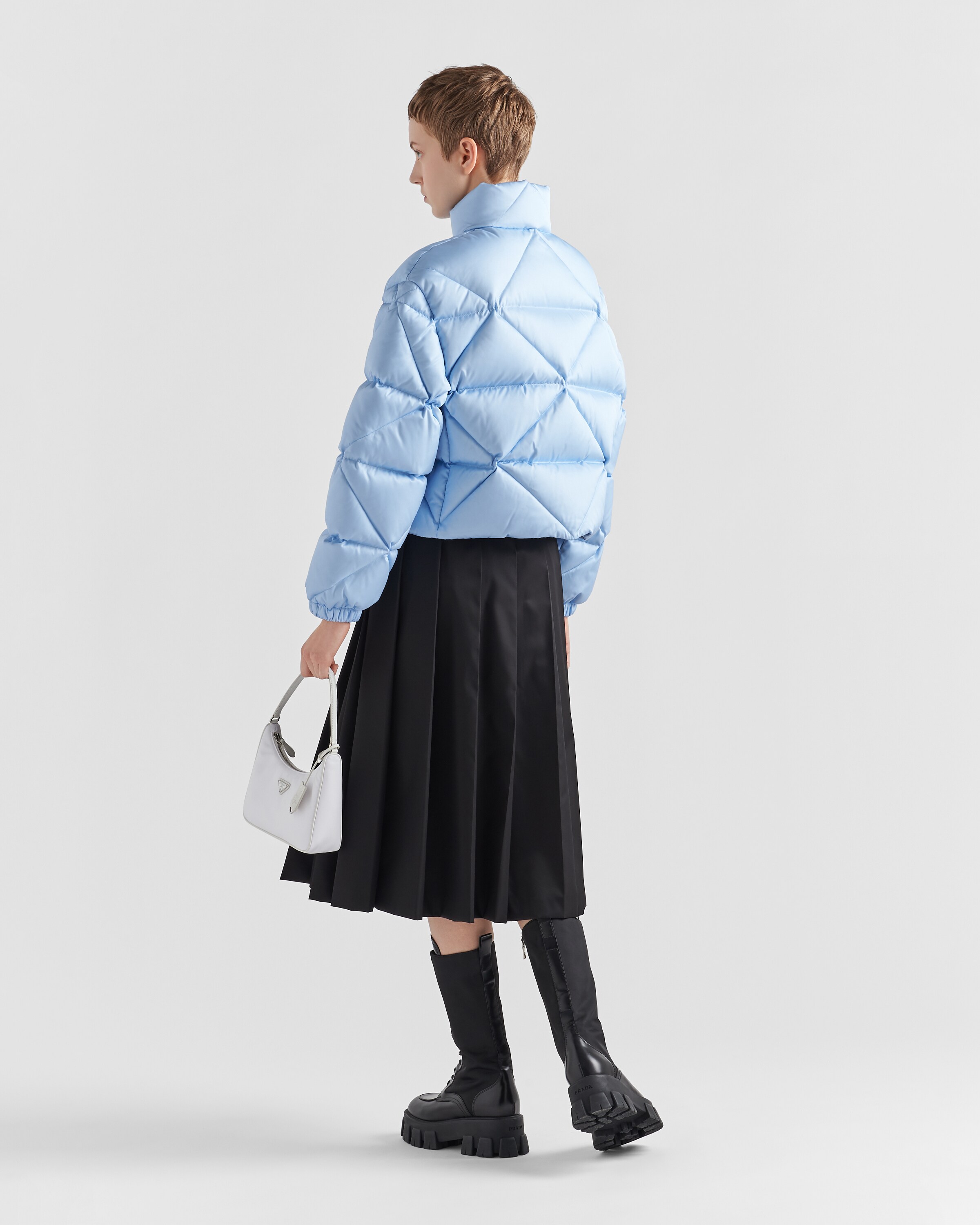 Prada جاكيت غبردين من قماش Re\u002DNylon مقصوص من الأسفل 5