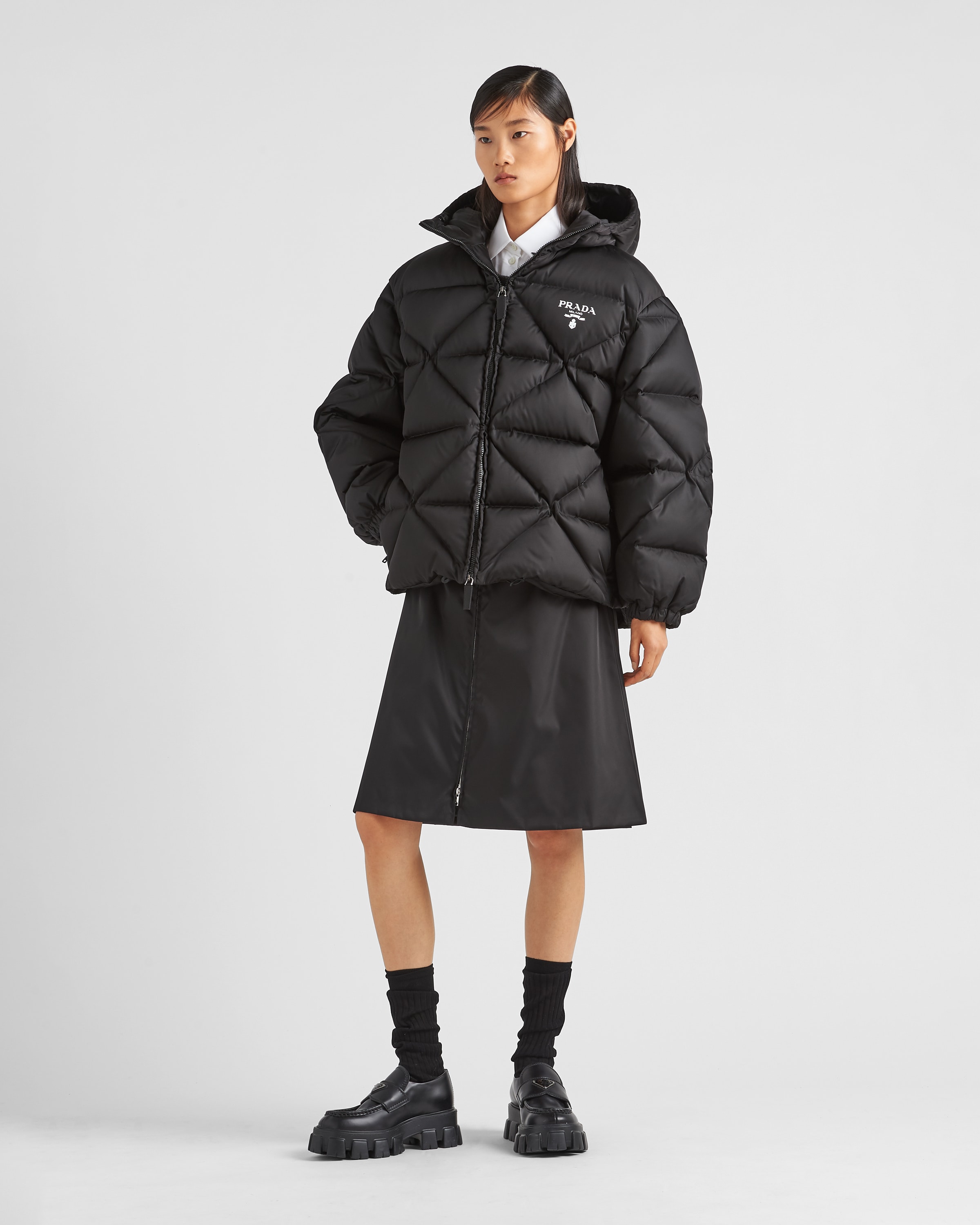 Prada puffer coat women's shop
