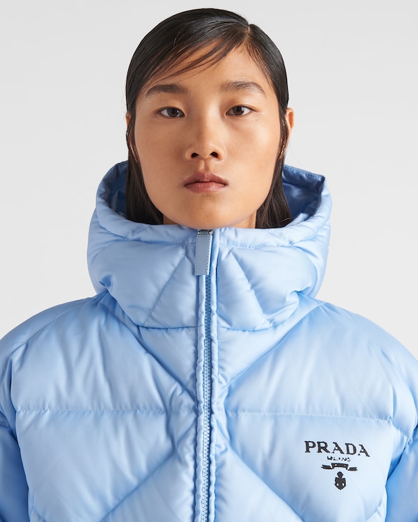 Prada Blue Recycled Polyamide Shell Jacket