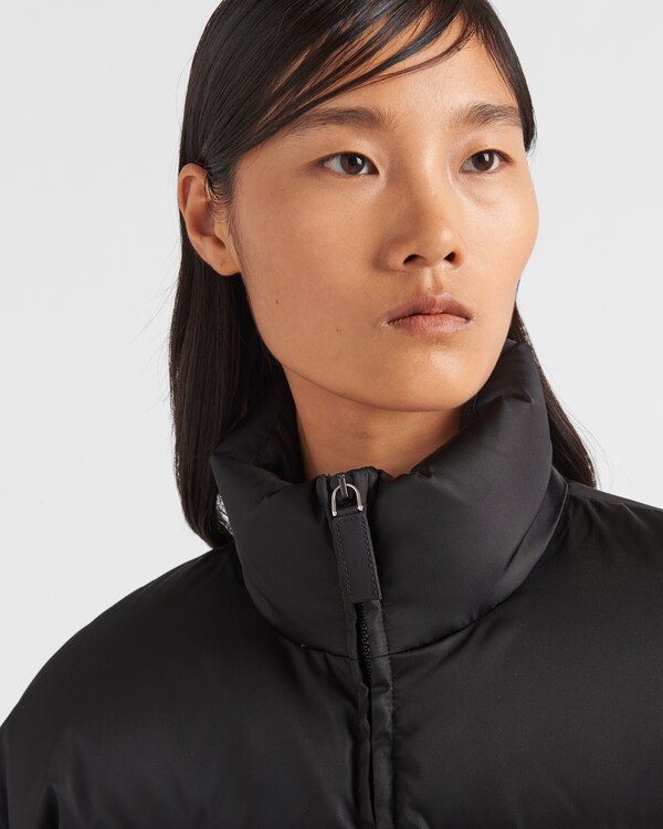 Black Renylon Gabardine Down Jacket PRADA