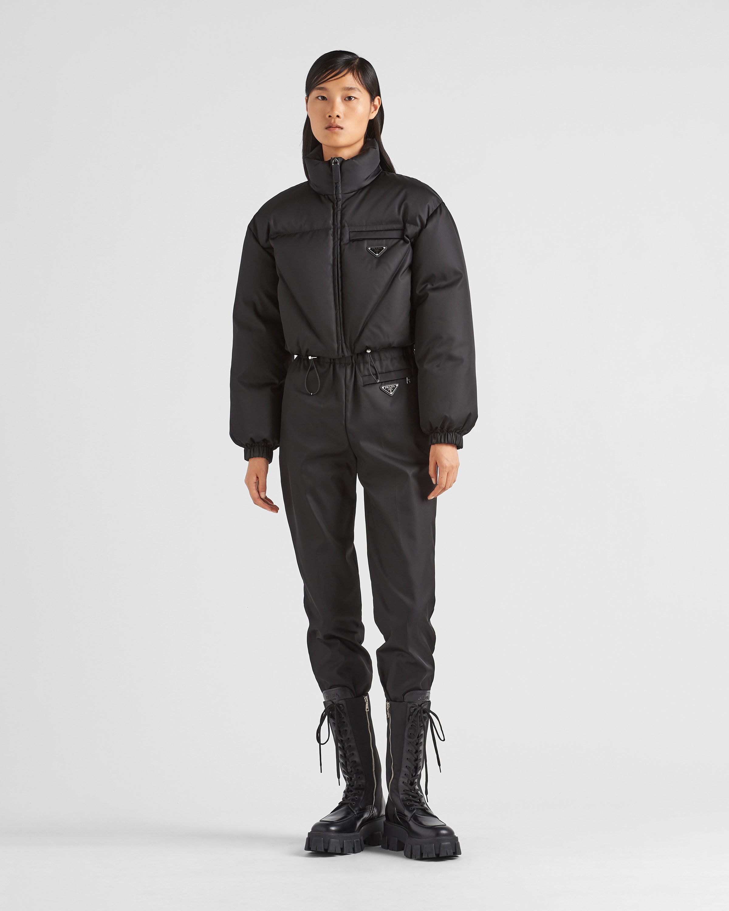 Black Re-Nylon Gabardine down jacket | Prada