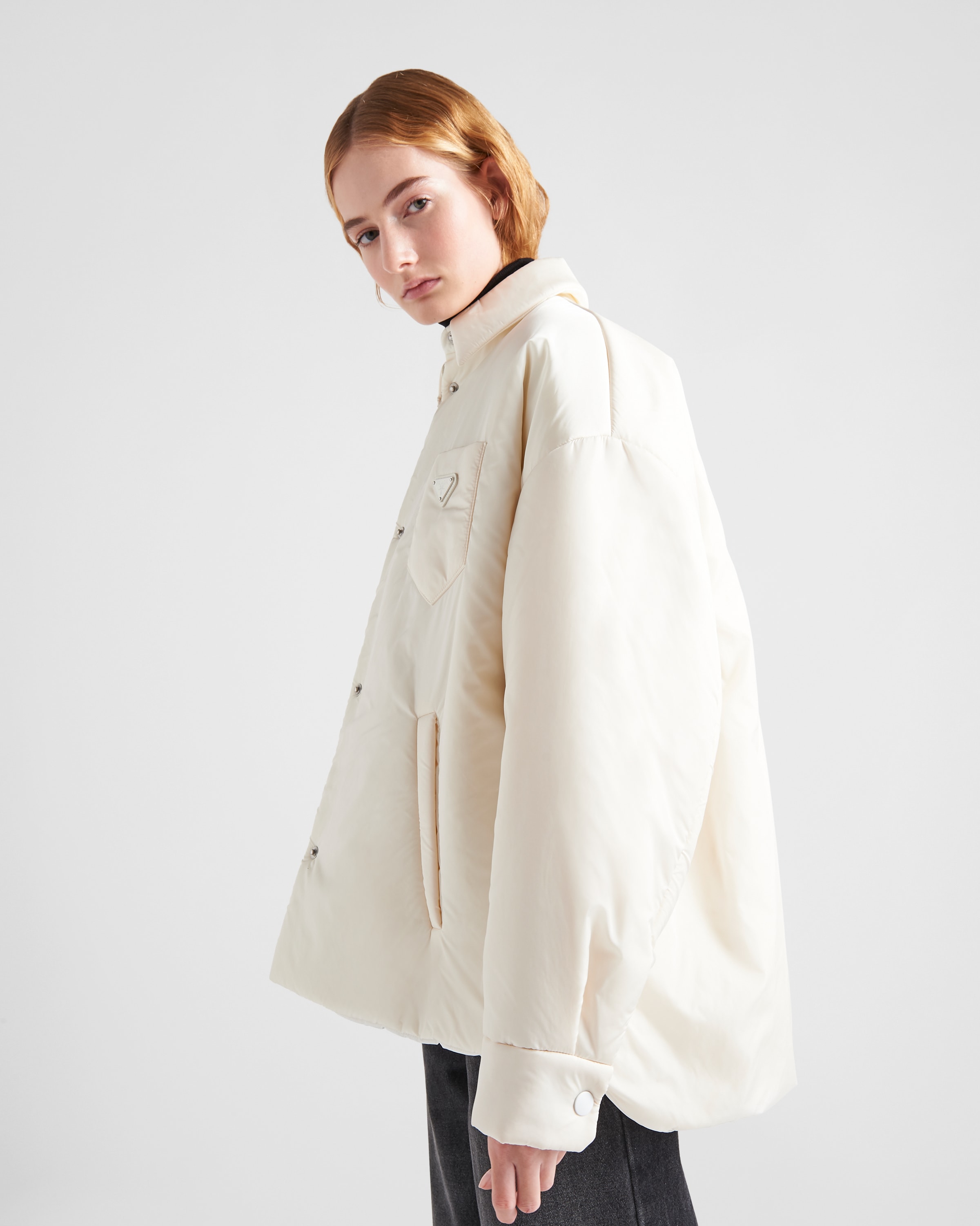 ホワイト ライトRe-nylon パデッド ジャケット | PRADA ホワイト ライトRe-nylon パデッド ジャケット | PRADA