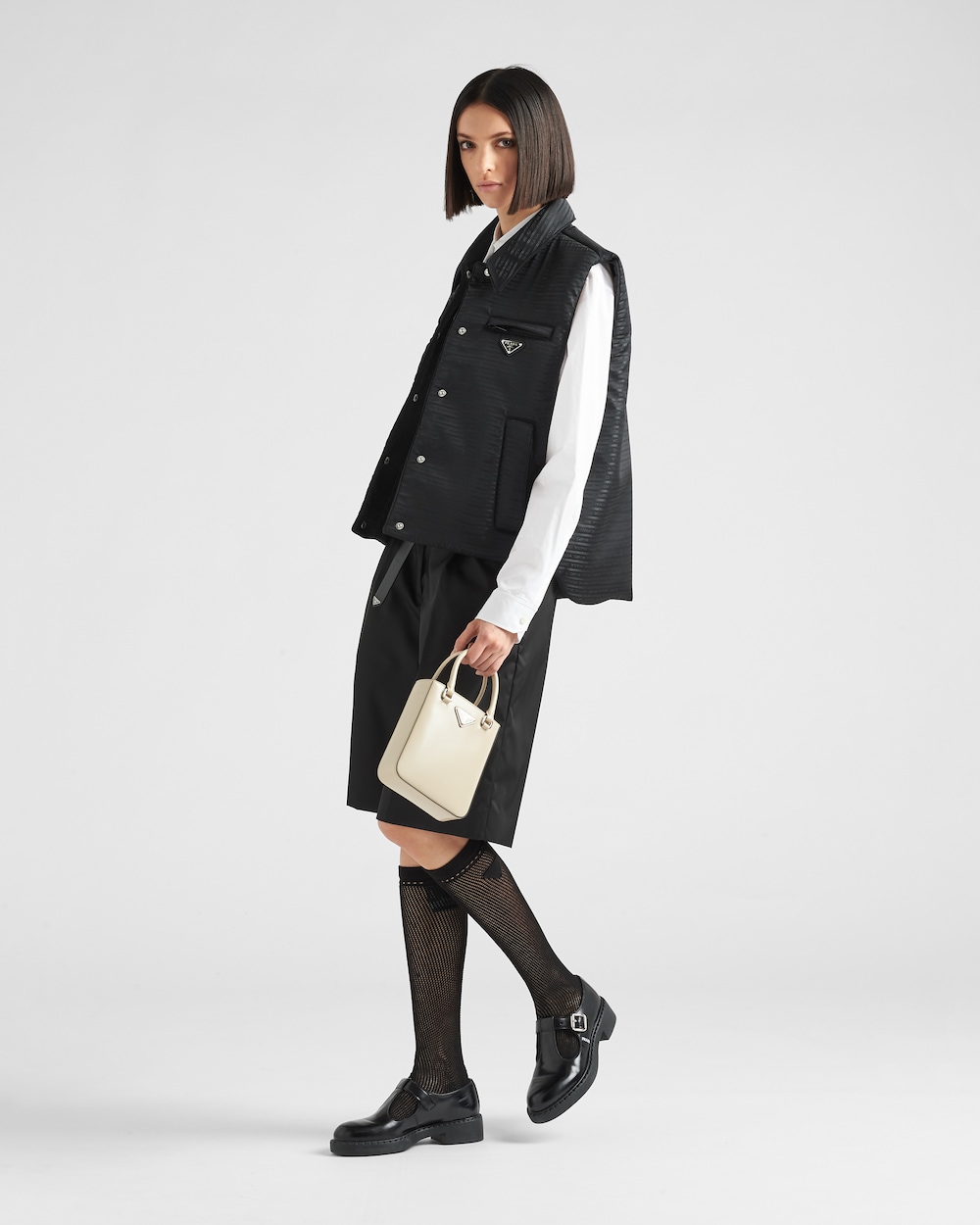 Black Padded Re-Nylon vest | Prada