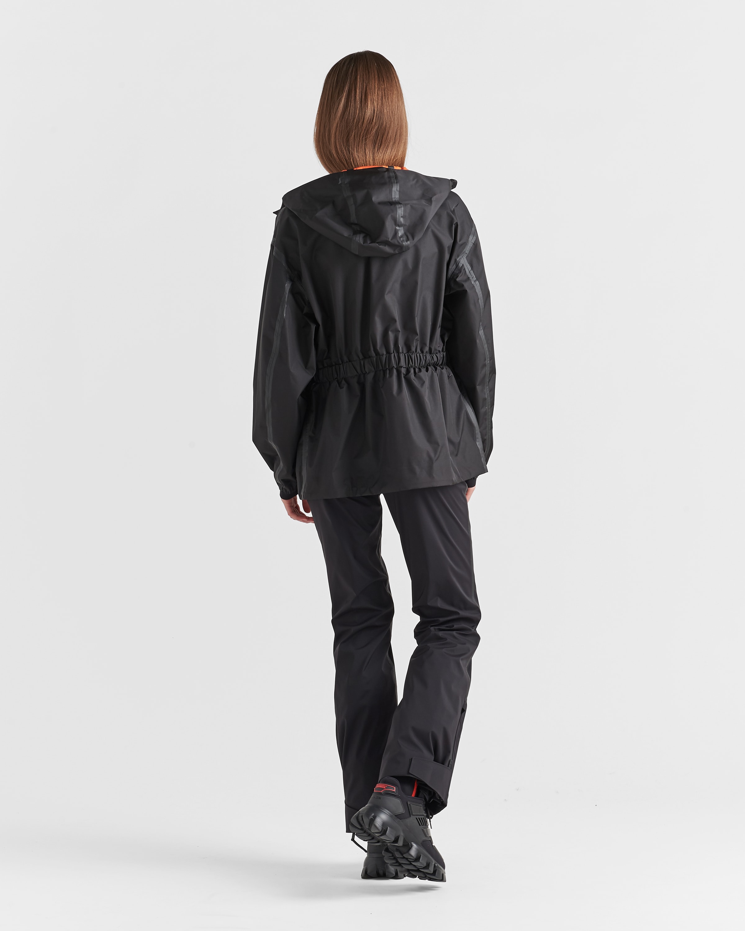 Black/Orange Light Extreme-Tex rain jacket | PRADA
