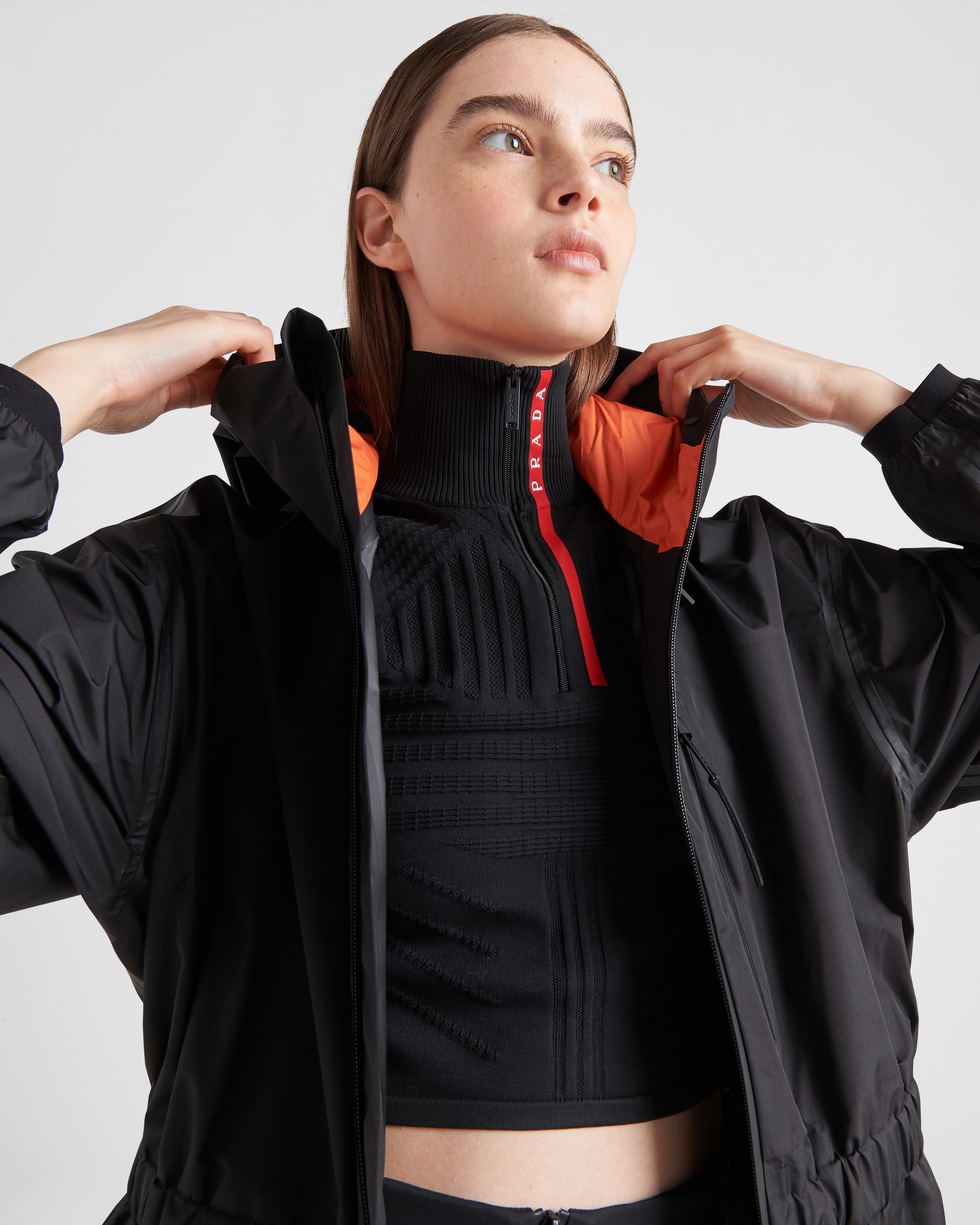 ☆PRADA☆Light Extreme-Tex パデッド レインコート Black Light Extreme-Tex raincoat | PRADA