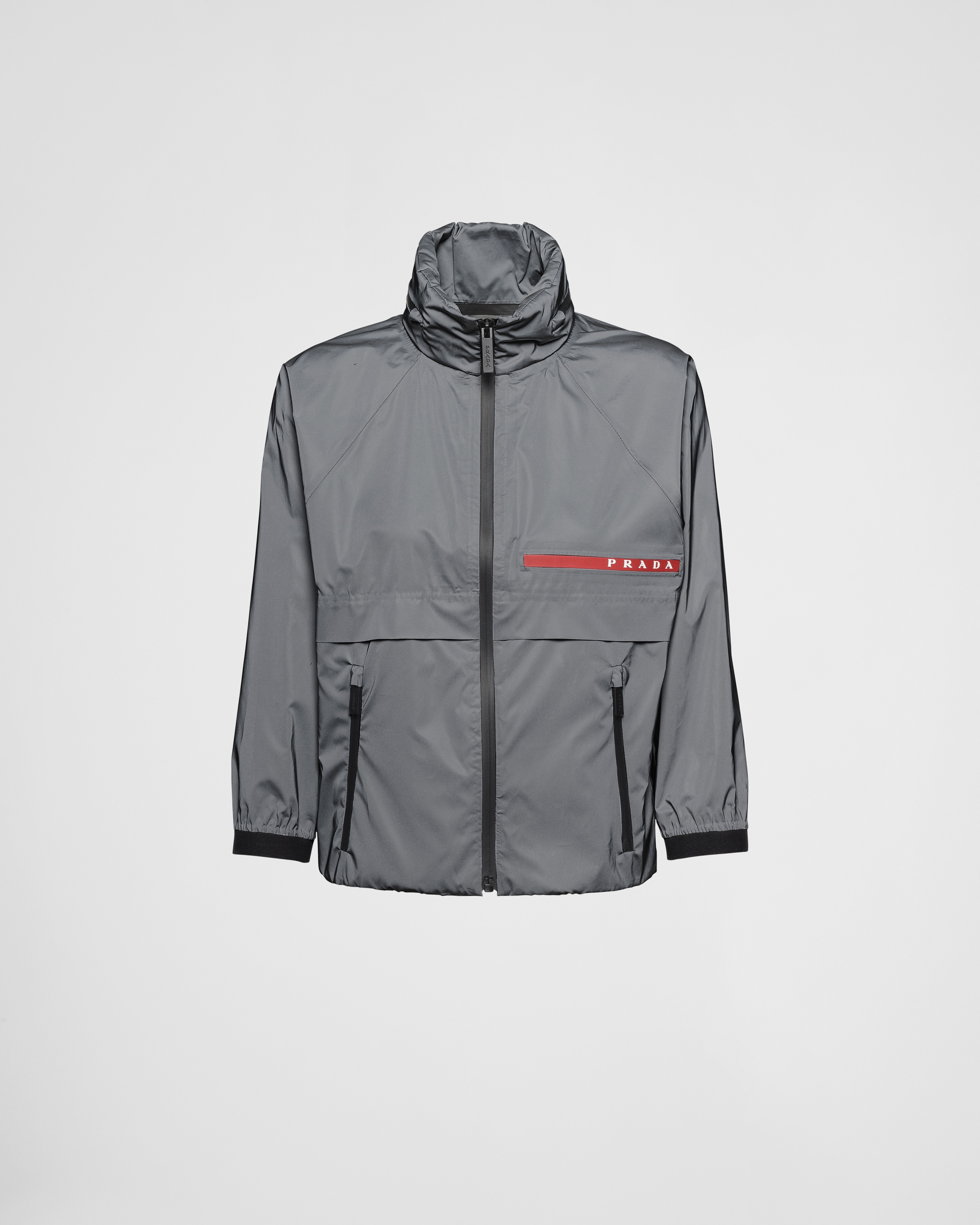 Silver Reflex Fabric Jacket | PRADA