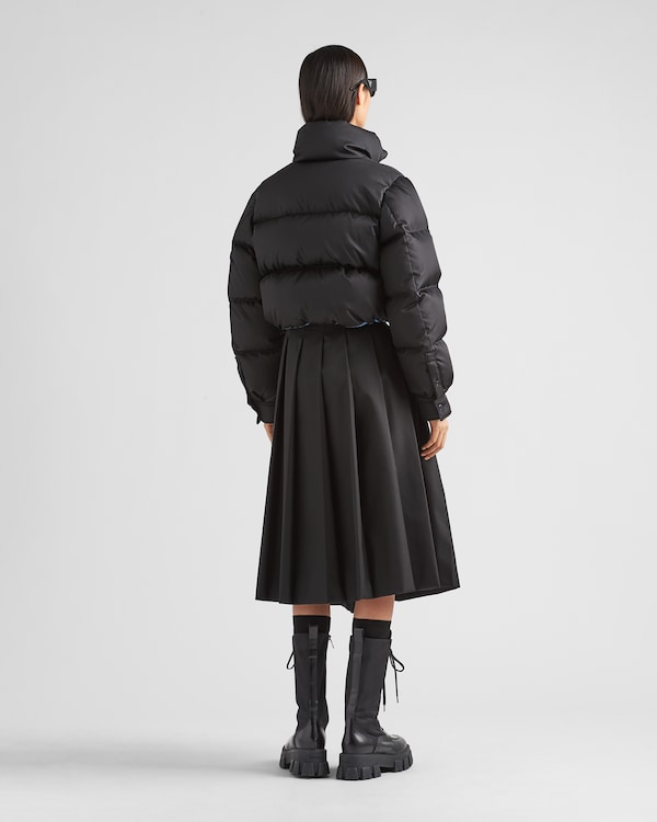 Re-Nylon cropped down jacket - Black Re-Nylon cropped down jacket - Black