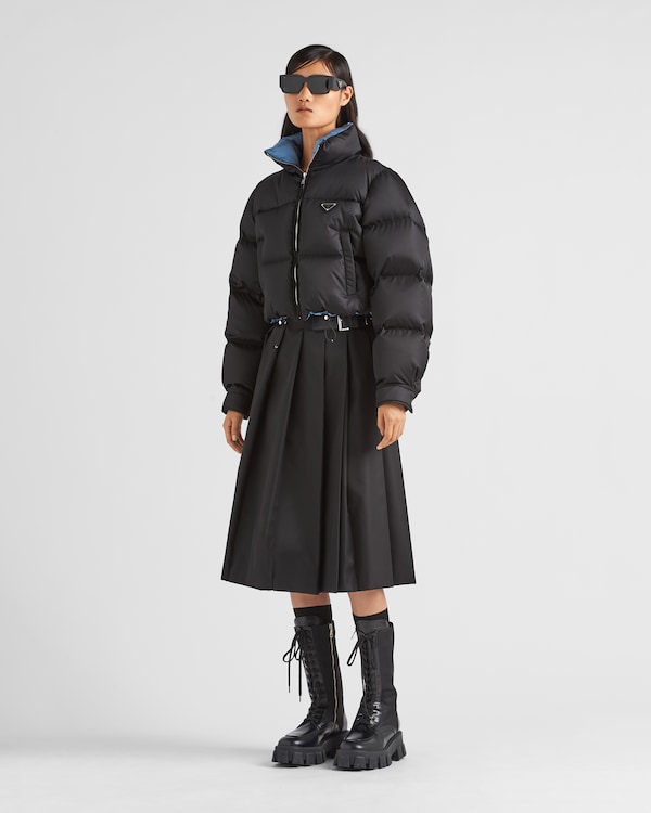 Re-Nylon cropped down jacket - Black Re-Nylon cropped down jacket - Black
