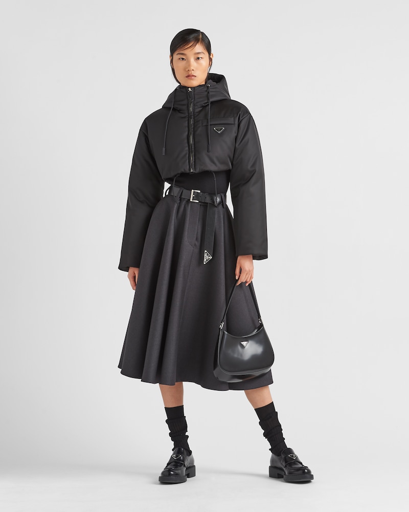 prada puffer jacket belted