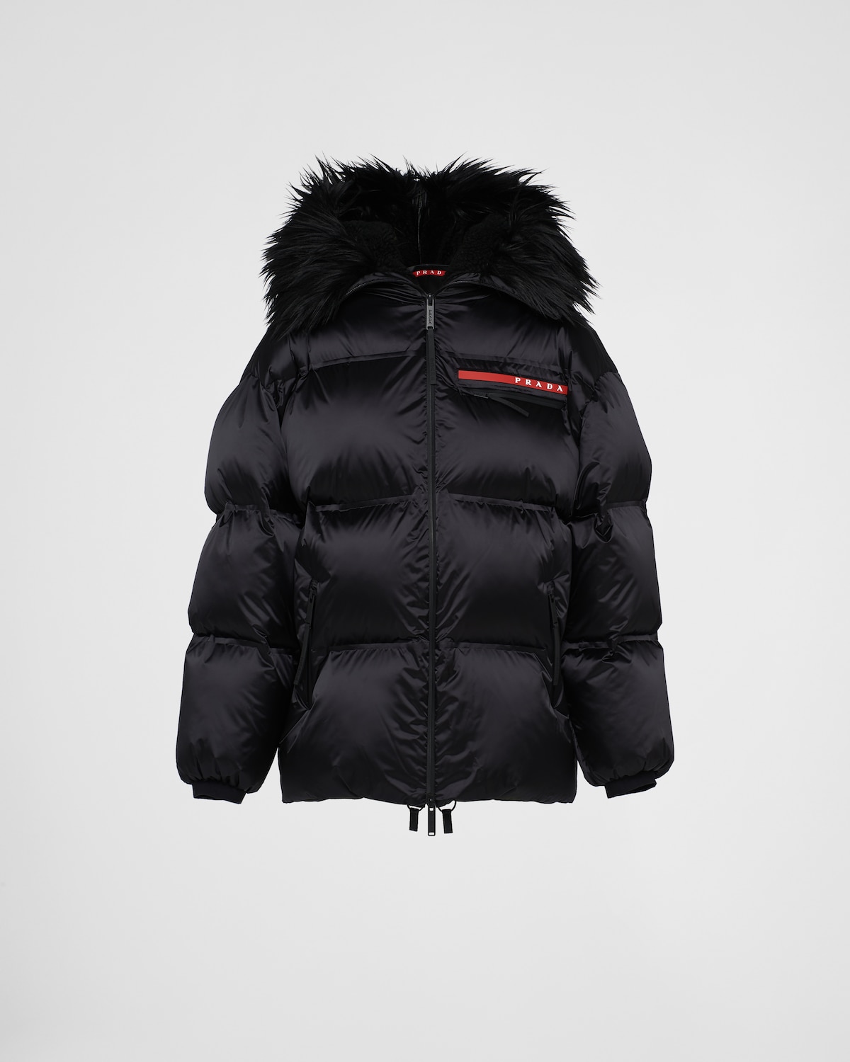 Prada Black Recycled Polyamide Jackets And Coat main image 0