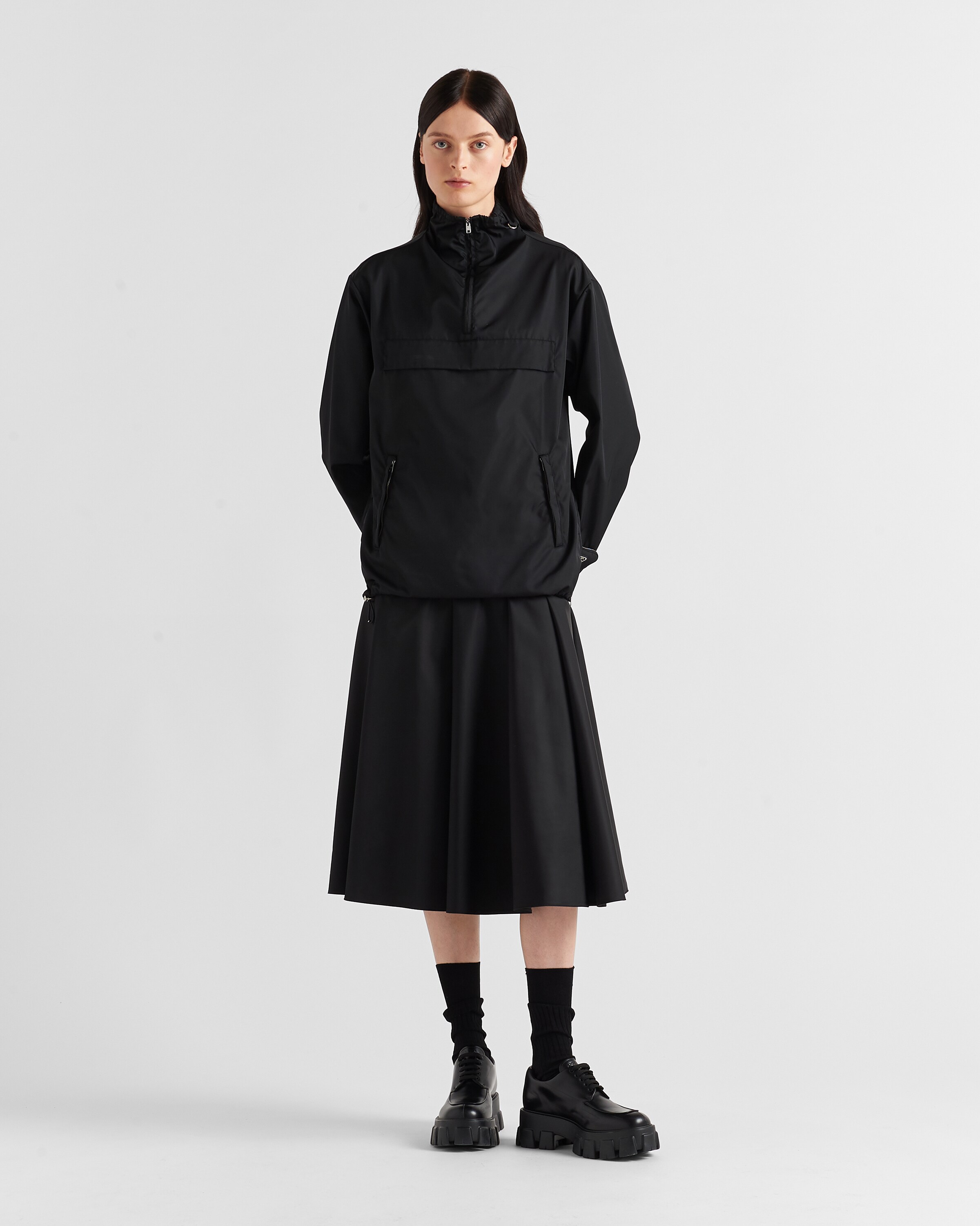Black Re-Nylon blouson jacket | PRADA