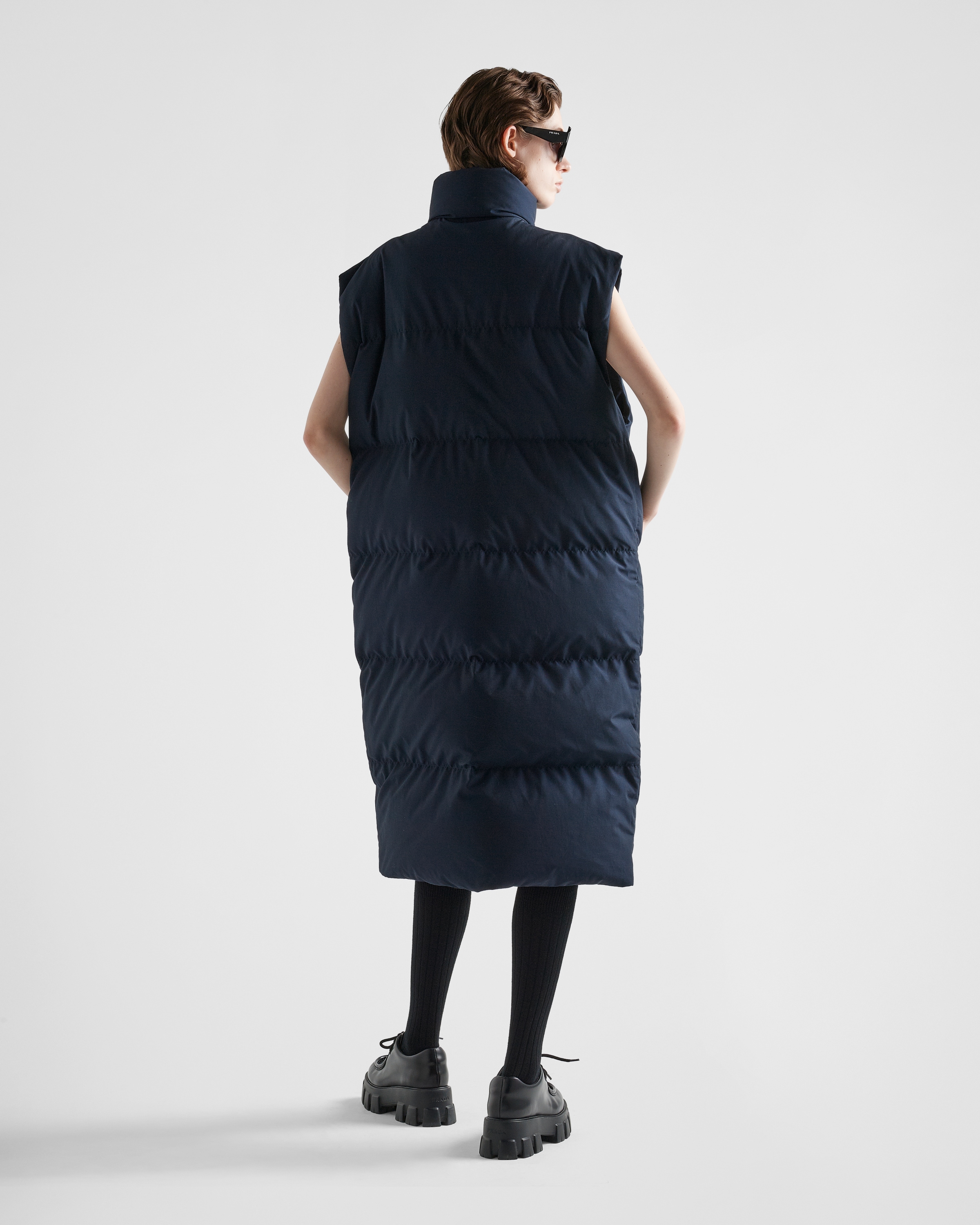 ベスト・ジレ Prada Navy Blue Wool Vest Prada Navy Blue V-neck Wool vest for Women Online USA at