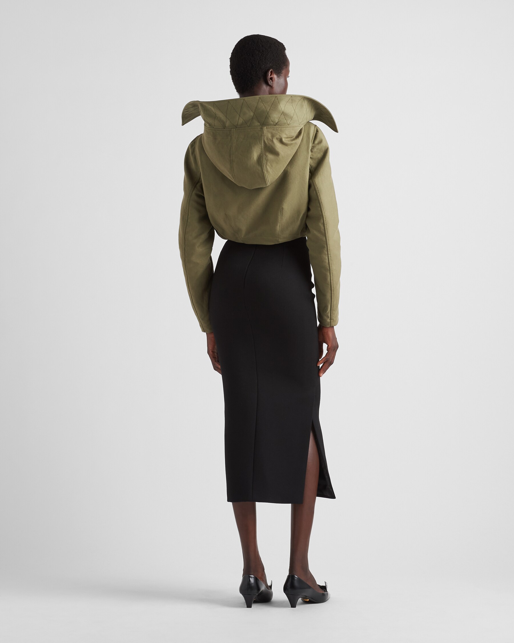 Giubbotto In Raso E Cotone Militare | PRADA