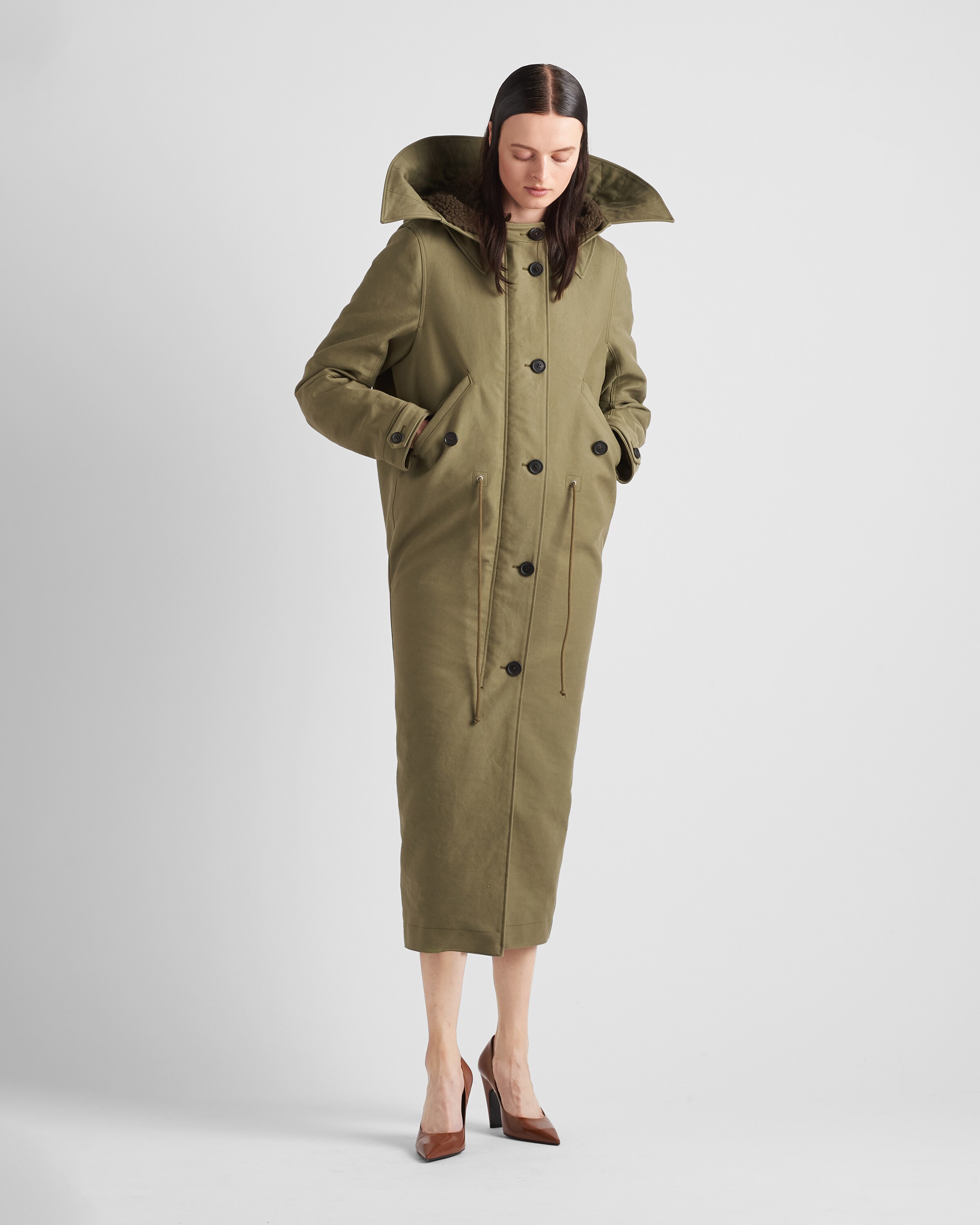 Green outlet prada coat