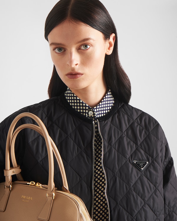 Quilted light Re-Nylon jacket - Black Quilted light Re-Nylon jacket - Black