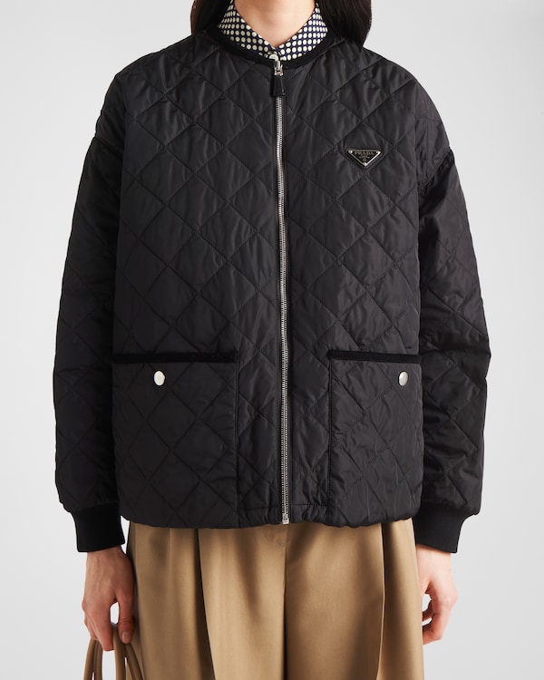 Quilted light Re-Nylon jacket - Black Quilted light Re-Nylon jacket - Black